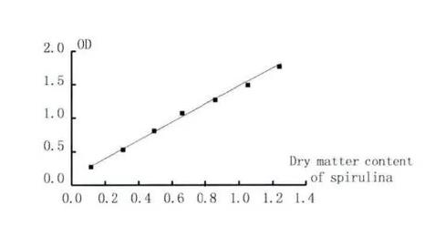 不同光照處理螺旋藻的生長曲線實(shí)驗(yàn)及光密度標(biāo)準(zhǔn)曲線